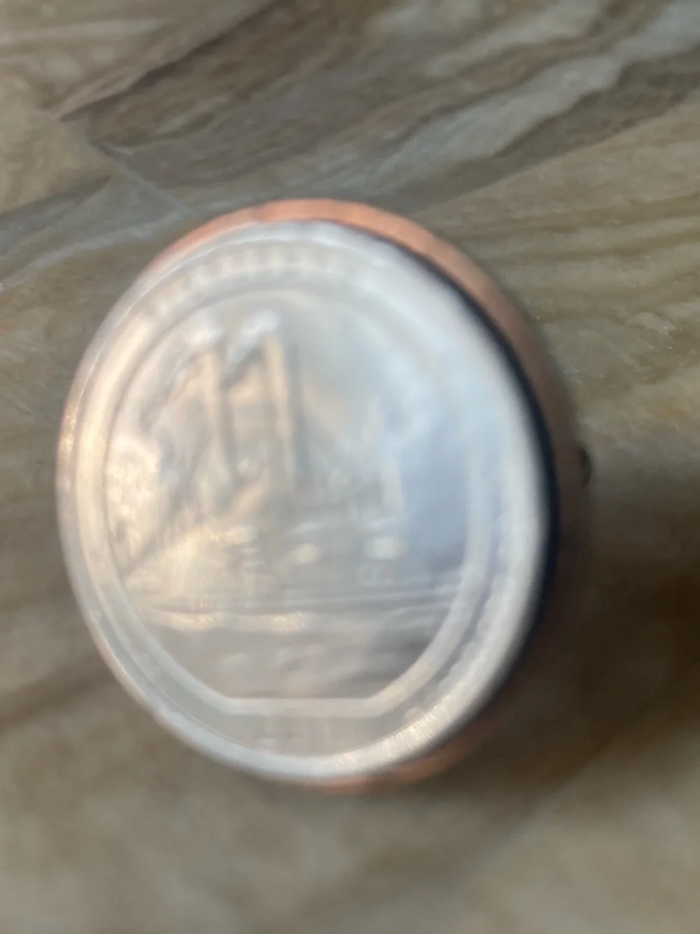 *Handmade 2011 Vicksburg Quarter Coin Cufflinks – Copper Border**